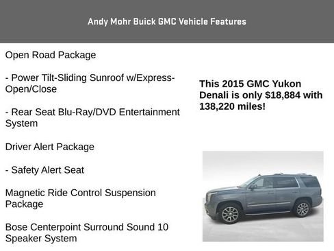 Used 2015 GMC Yukon Denali w/ Open Road Package AWD/4WD image 15