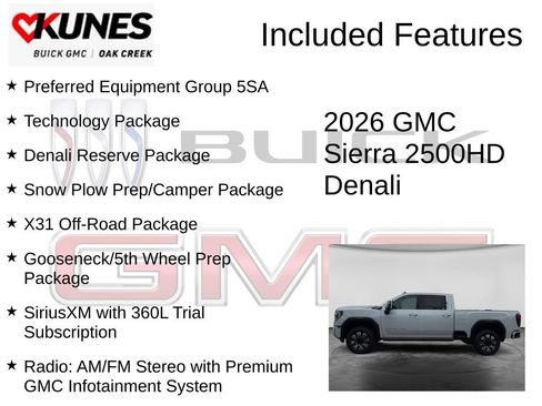 New 2026 GMC Sierra 2500 Denali w/ Denali Reserve Package AWD/4WD image 2