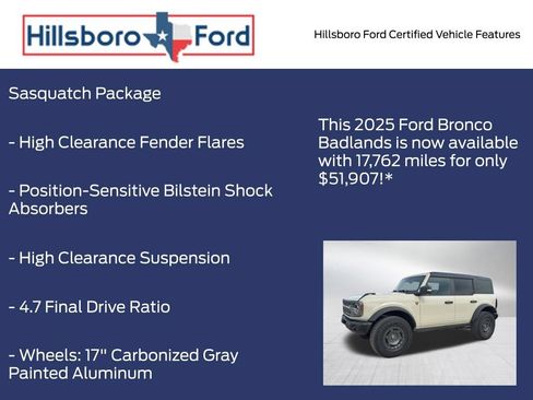 Certified 2025 Ford Bronco Badlands AWD/4WD image 17