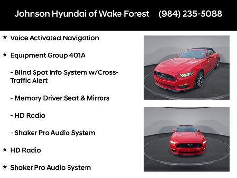 Used 2015 Ford Mustang GT Premium w/ Equipment Group 401A image 6