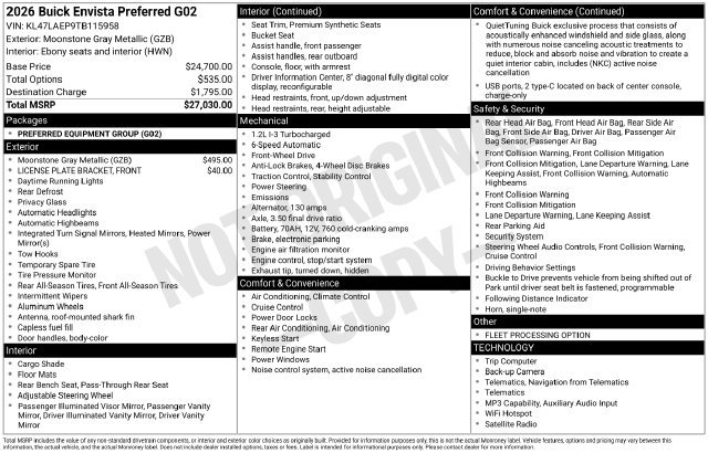 Used 2026 Buick Envista Preferred FWD image 8