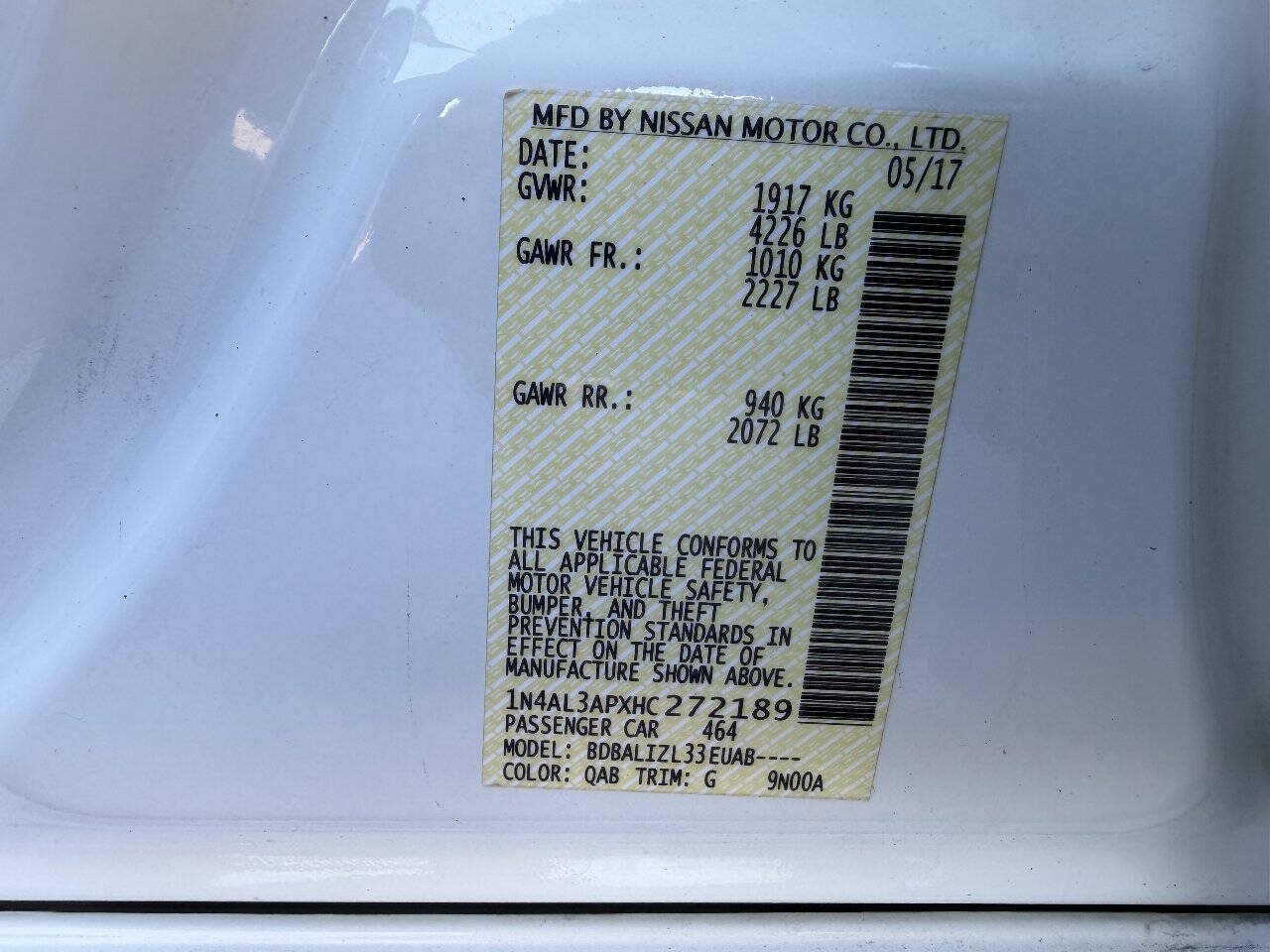 Used 2017 Nissan Altima FWD image 13