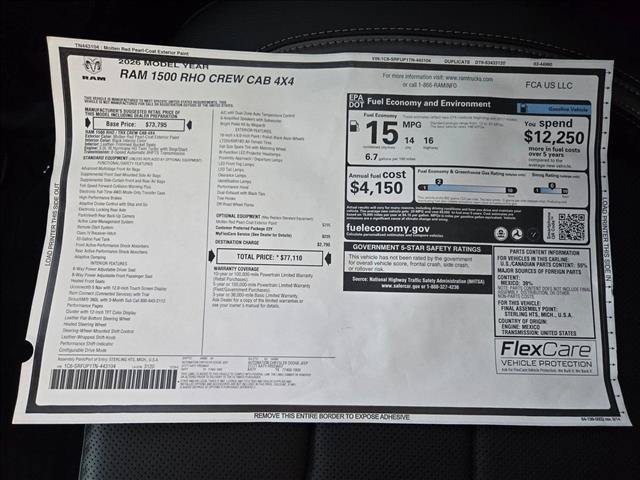 New 2026 RAM 1500 RHO AWD/4WD image 18