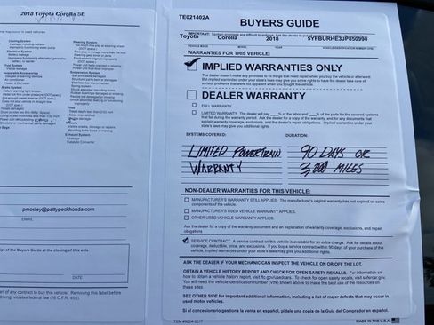 Used 2018 Toyota Corolla SE image 5