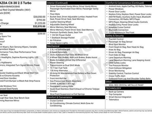 Used 2021 MAZDA CX-30 AWD 2.5 Turbo S image 28