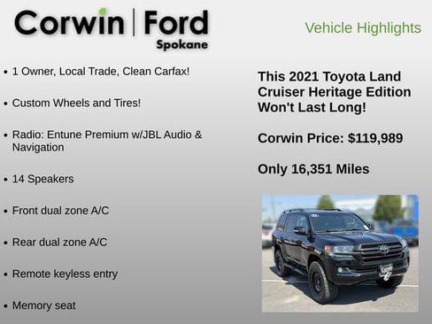 Used 2021 Toyota Land Cruiser Heritage Edition AWD/4WD image 6