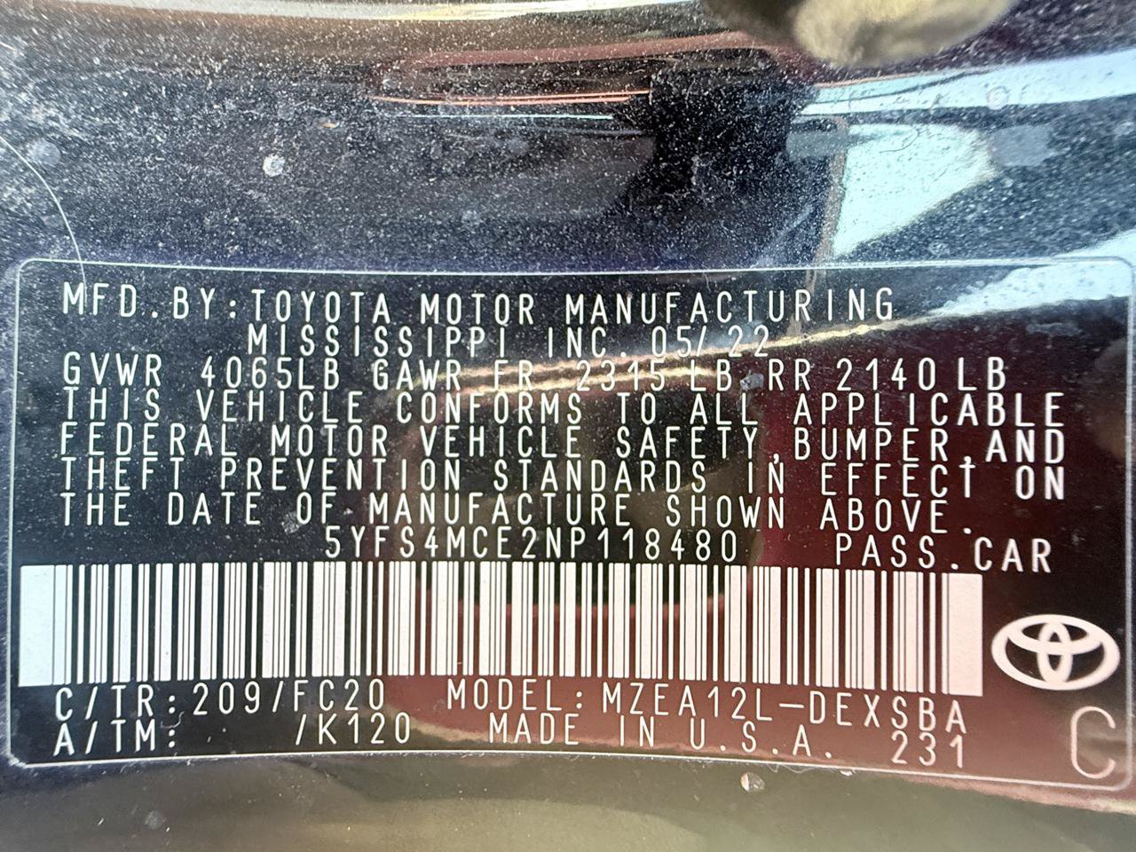 Used 2022 Toyota Corolla SE w/ Carpet Mat Package (TMS) FWD image 18