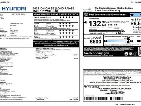 Used 2025 Hyundai Ioniq 6 SE RWD image 4