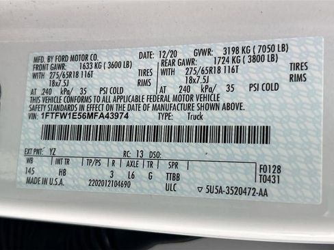 Certified 2021 Ford F150 Lariat w/ Equipment Group 502A High image 36