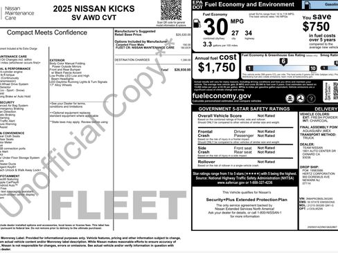 Used 2025 Nissan Kicks SV AWD/4WD image 2