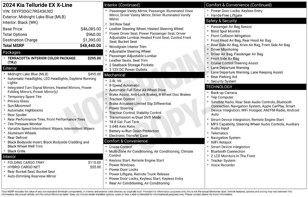Certified 2024 Kia Telluride EX X-Line AWD/4WD image 39