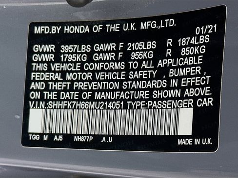 Used 2021 Honda Civic EX image 12