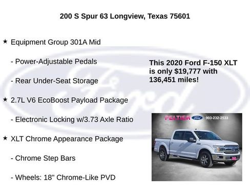Used 2020 Ford F150 XLT w/ Equipment Group 301A Mid image 10