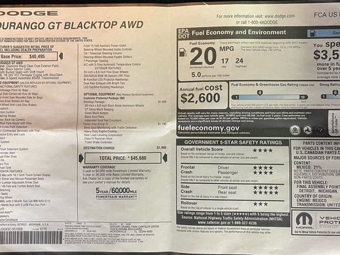 Used 2025 Dodge Durango GT w/ Blacktop Package image 53