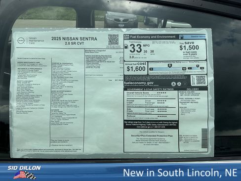 New 2025 Nissan Sentra SR w/ Trunk Package image 13