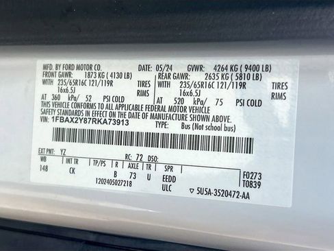 Certified 2024 Ford Transit 350 XLT RWD image 33