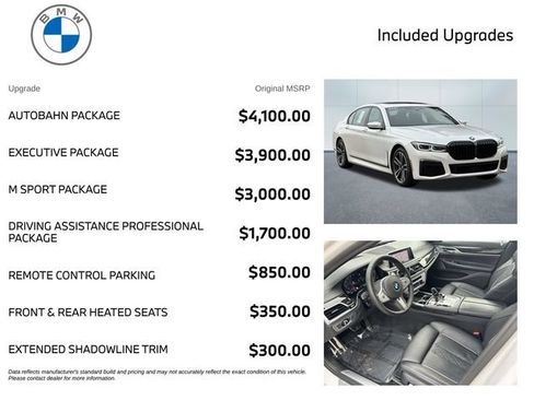 Used 2021 BMW 750i xDrive w/ Autobahn Package AWD/4WD image 3