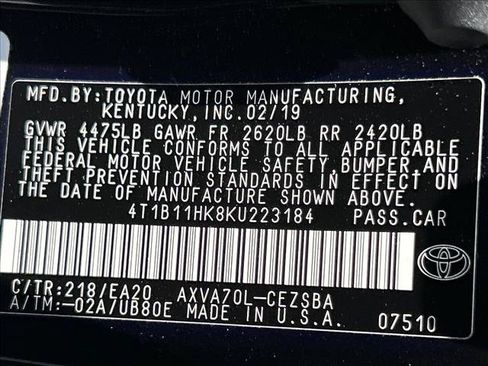 Used 2019 Toyota Camry SE w/ Convenience Package FWD image 25