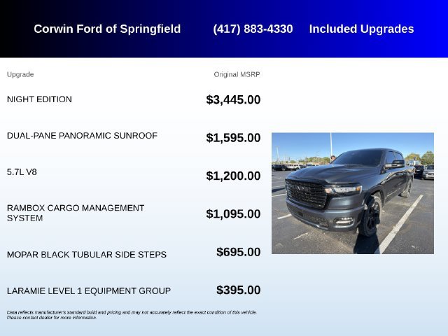 Used 2026 RAM 1500 Laramie w/ Night Edition AWD/4WD image 5