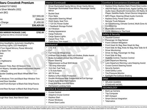 New 2026 Subaru Crosstrek 2.0i Premium w/ Crosstrek Mirror Package image 13
