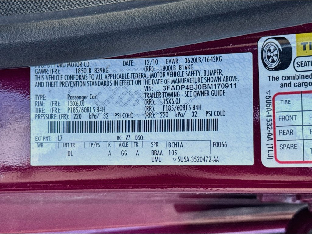Used 2011 Ford Fiesta SE w/ 201A Rapid Spec Order Code FWD image 26