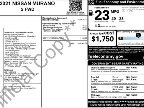Used 2021 Nissan Murano S FWD image 3