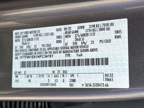 Used 2022 Ford F150 XLT w/ Equipment Group 302A High AWD/4WD image 36
