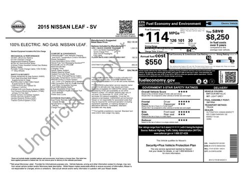 Used 2015 Nissan Leaf SV w/ LED & Quick Charge Package image 11