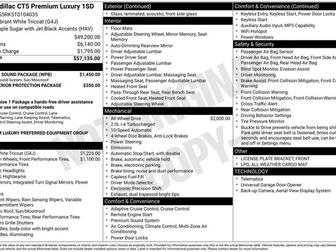 New 2026 Cadillac CT5 Premium Luxury w/ Sun And Sound Package image 1