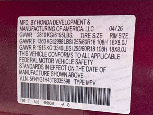 New 2026 Honda Pilot EX-L image 25