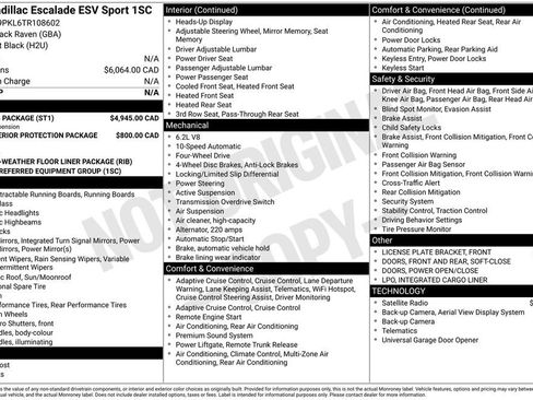 Used 2026 Cadillac Escalade ESV Sport w/ Touring Package AWD/4WD image 31