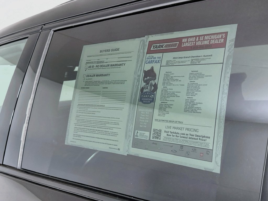 Certified 2023 Jeep Grand Cherokee L Summit w/ High Altitude Package AWD/4WD image 16