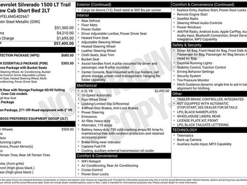 Certified 2021 Chevrolet Silverado 1500 LT Trail Boss w/ Bed Protection Package AWD/4WD image 37