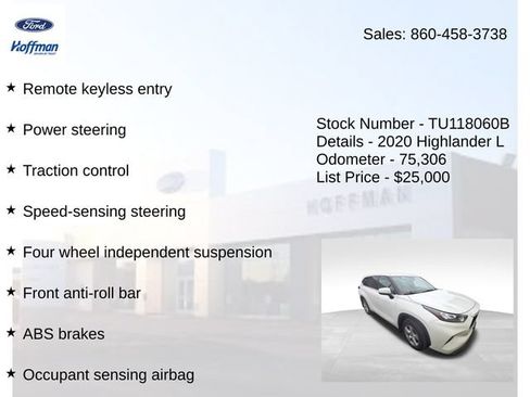 Used 2020 Toyota Highlander L AWD/4WD image 5