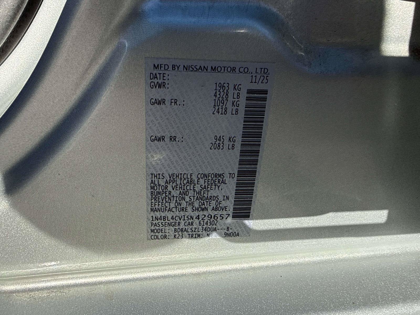 Used 2025 Nissan Altima 2.5 SR FWD image 28