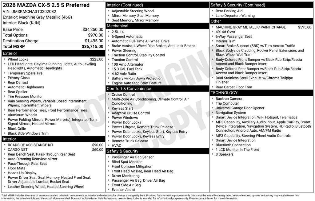 New 2026 MAZDA CX-5 Preferred AWD/4WD image 23