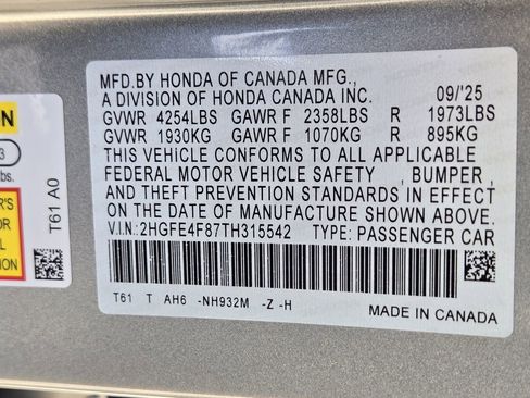 Certified 2026 Honda Civic Sport Touring image 34