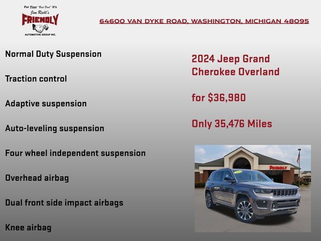 Certified 2024 Jeep Grand Cherokee Overland w/ Luxury Tech Group IV AWD/4WD image 25