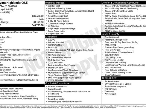 Used 2020 Toyota Highlander XLE FWD image 41