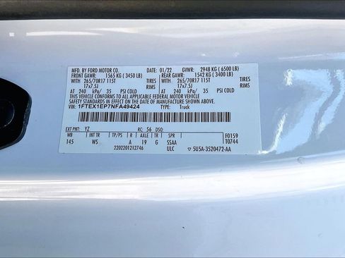 Used 2022 Ford F150 XL w/ Equipment Group 101A High AWD/4WD image 44