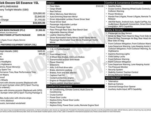Used 2022 Buick Encore GX Essence w/ Experience Buick Package FWD image 2