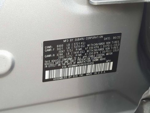 Certified 2022 Subaru Ascent Limited w/ Technology Package AWD/4WD image 38