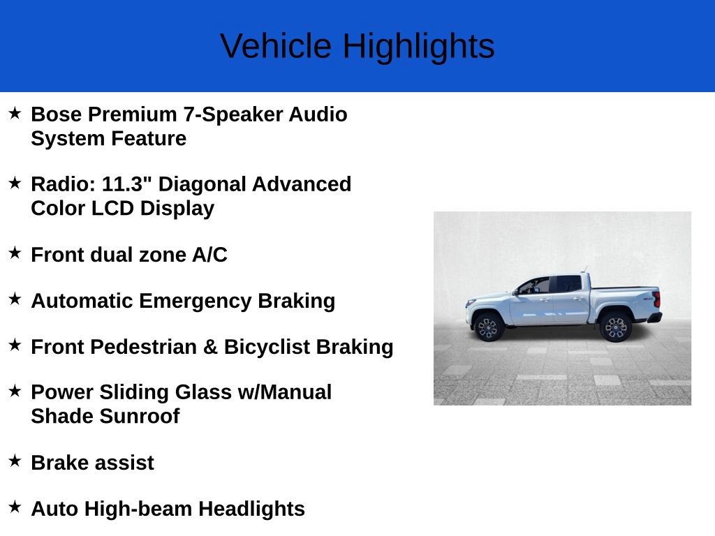 New 2025 Chevrolet Colorado Z71 w/ Technology Package AWD/4WD image 3