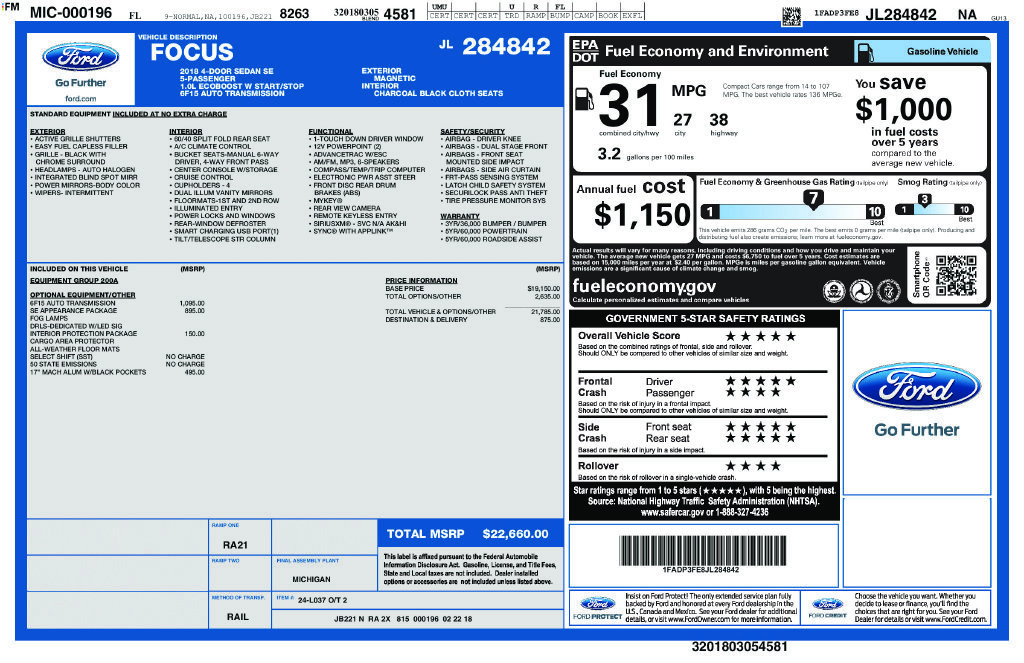 Used 2018 Ford Focus SE FWD image 2