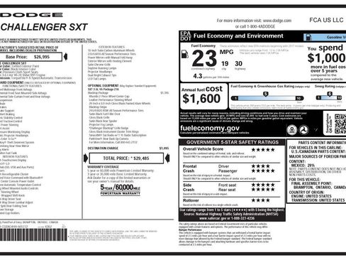 Used 2017 Dodge Challenger SXT w/ Blacktop Package image 4