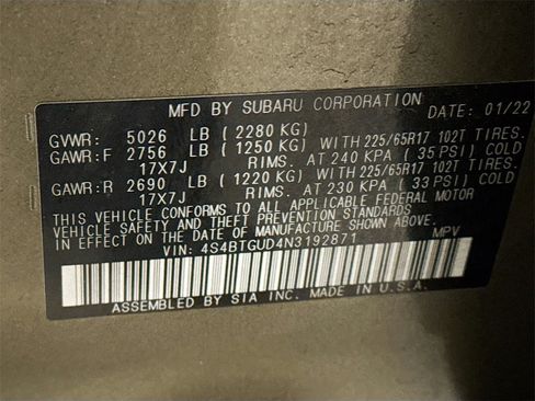 Used 2022 Subaru Outback Wilderness image 37