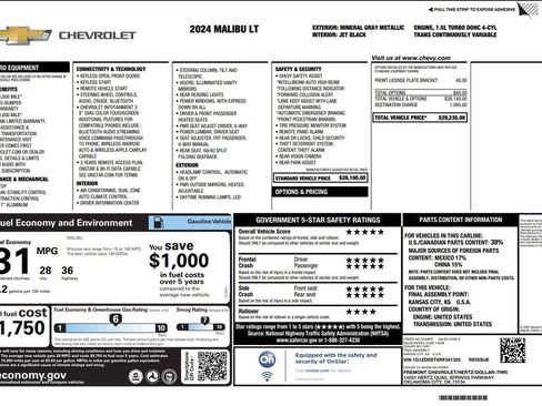 Used 2024 Chevrolet Malibu LT image 2