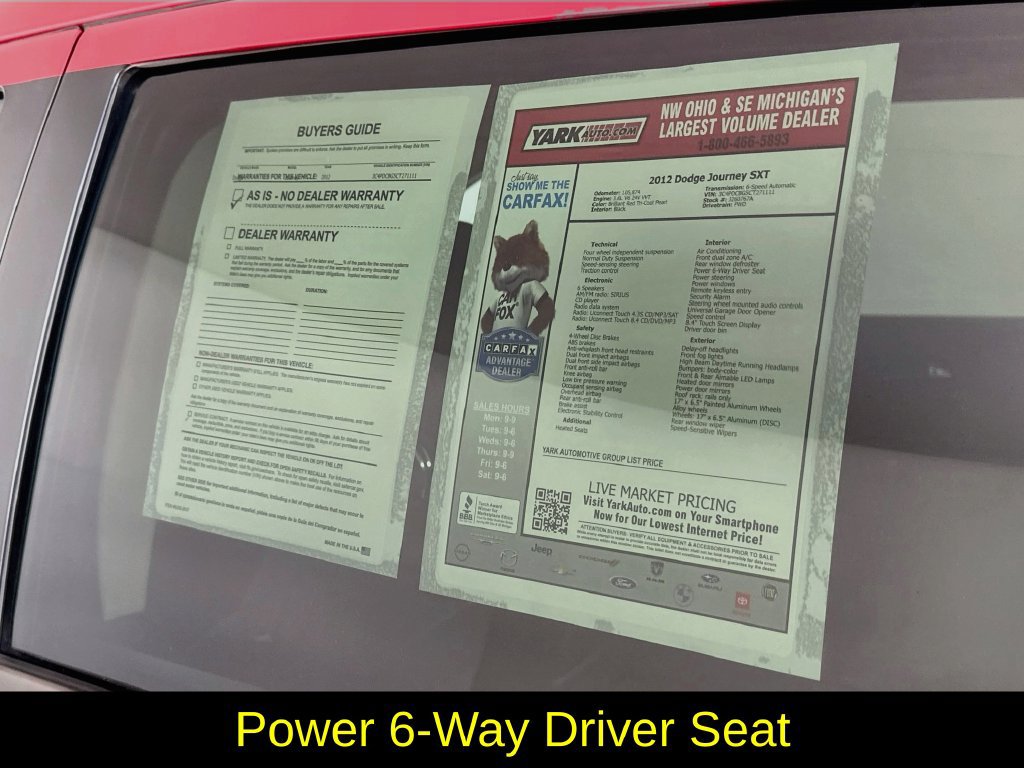Used 2012 Dodge Journey SXT w/ Safe & Sound Pkg FWD image 13