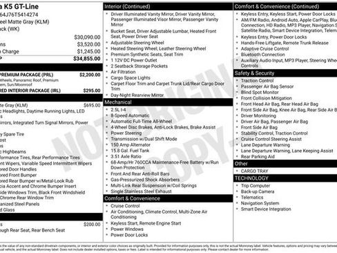 New 2026 Kia K5 GT-Line w/ GT-Line Premium Package AWD/4WD image 22