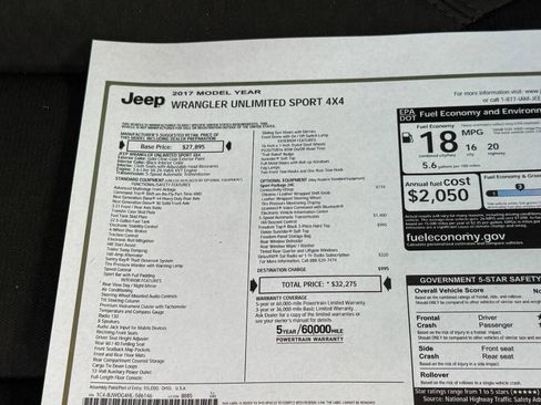 Used 2017 Jeep Wrangler Unlimited Sport w/ Connectivity Group image 38
